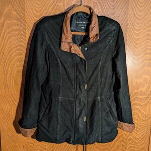 Vera Pelle black leather jacket made in Italy, small